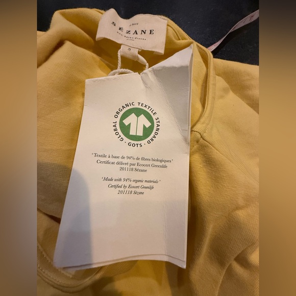 NWT. Sezane. Pippa Short Dress. Yellow. Size Small. - Picture 7 of 11